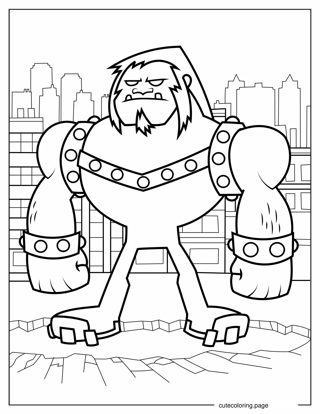 Easy Mammoth Coloring Page For Kids coloring page