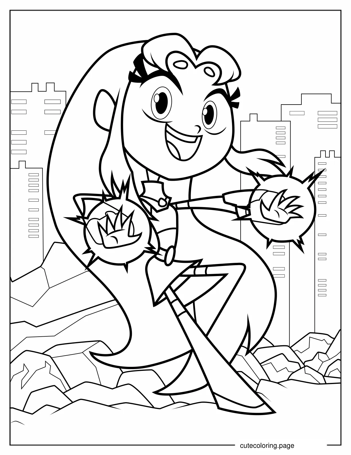 Jinx Showing Her Powers Coloring In coloring page