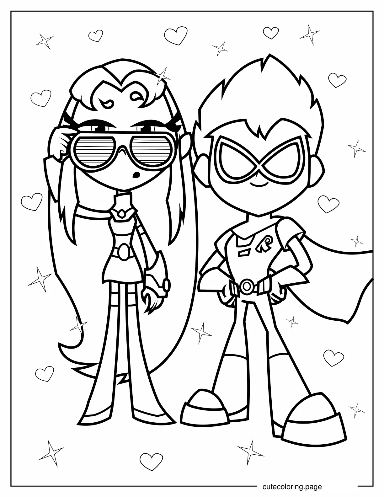 Kawaii Jinx And Robin Coloring In coloring page