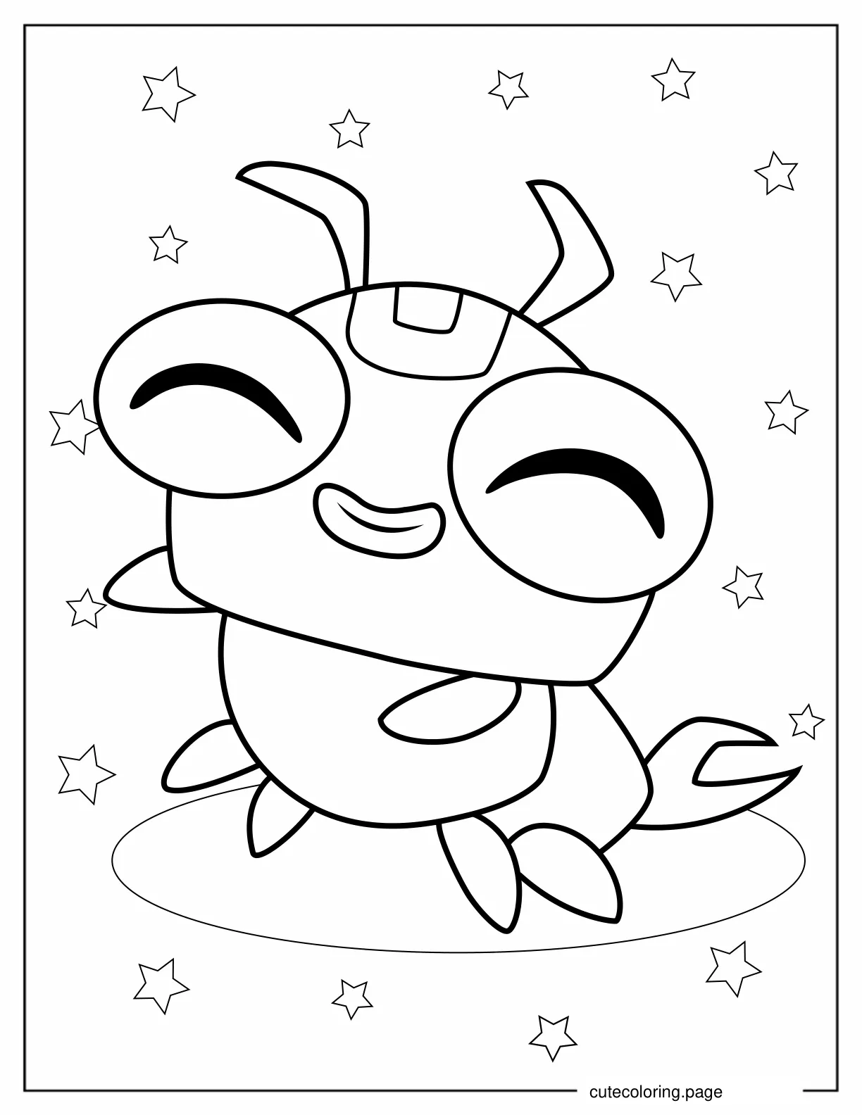 Kawaii Silkie Coloring Page For Preschoolers coloring page