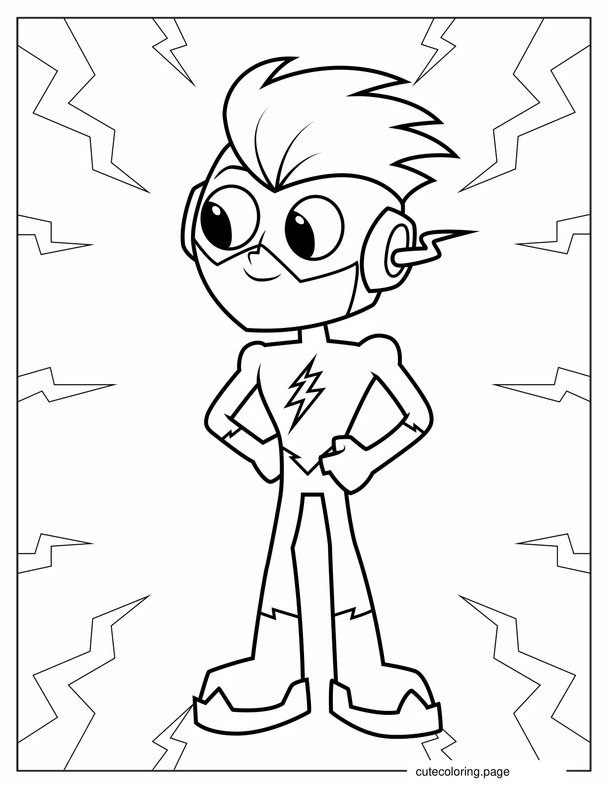 Kid Flash Wally West coloring page