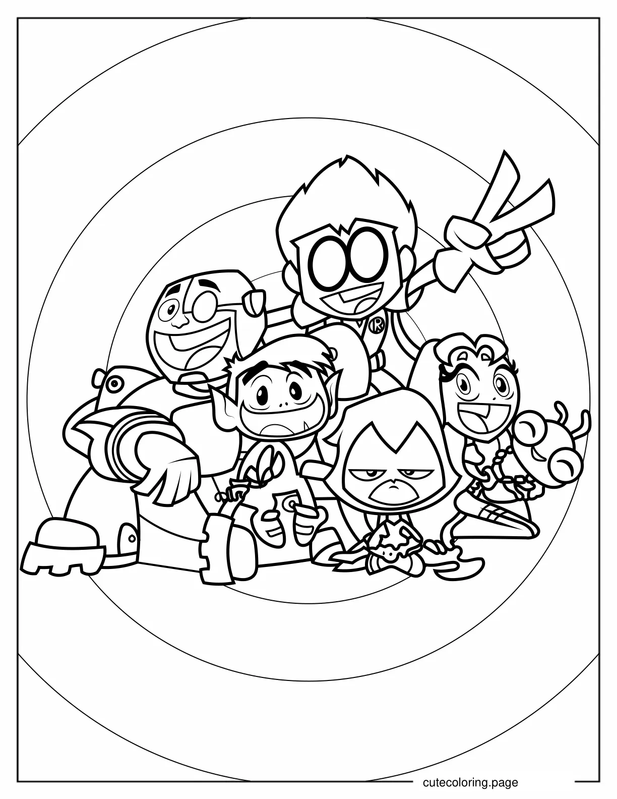 Teen Titans Poster Coloring Page coloring page