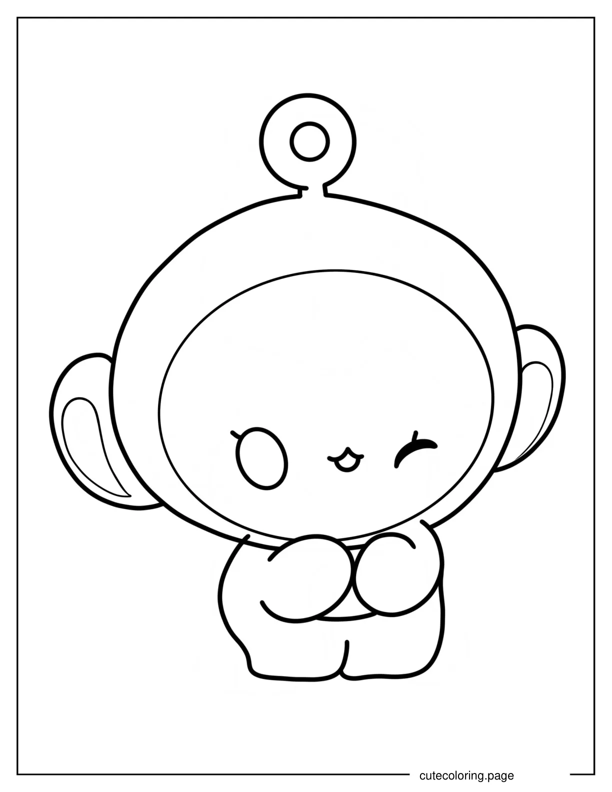 Easy Po Winking Coloring Sheet coloring page