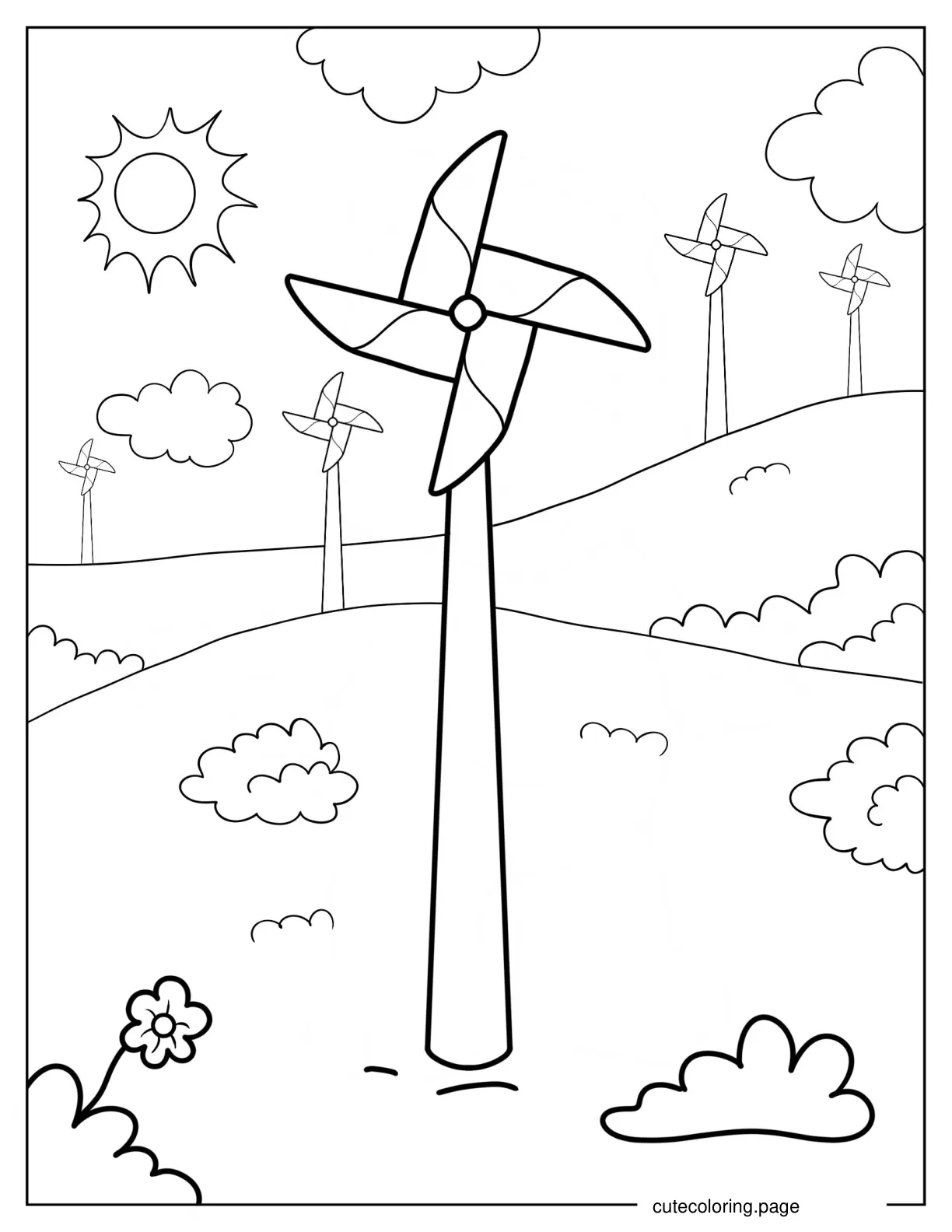 Teletubbies Magic Windmill coloring page