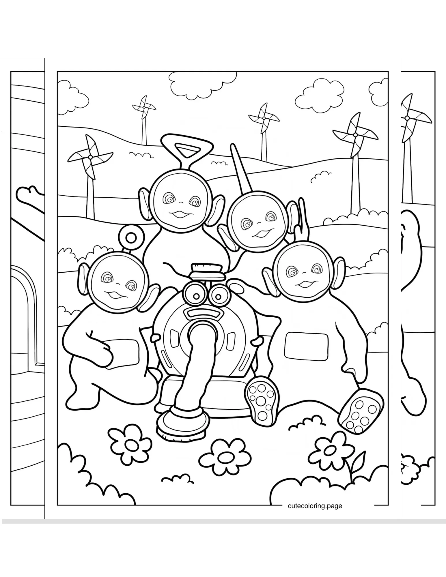 teletubbies coloring pages coloring page