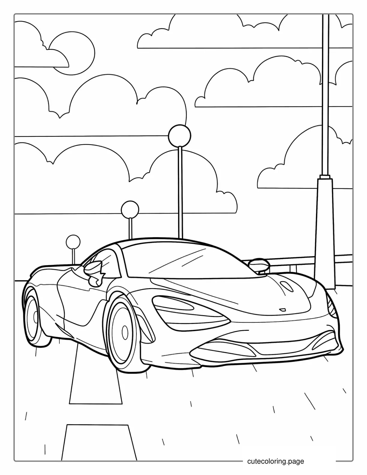 Tesla Roadster Coloring Page coloring page