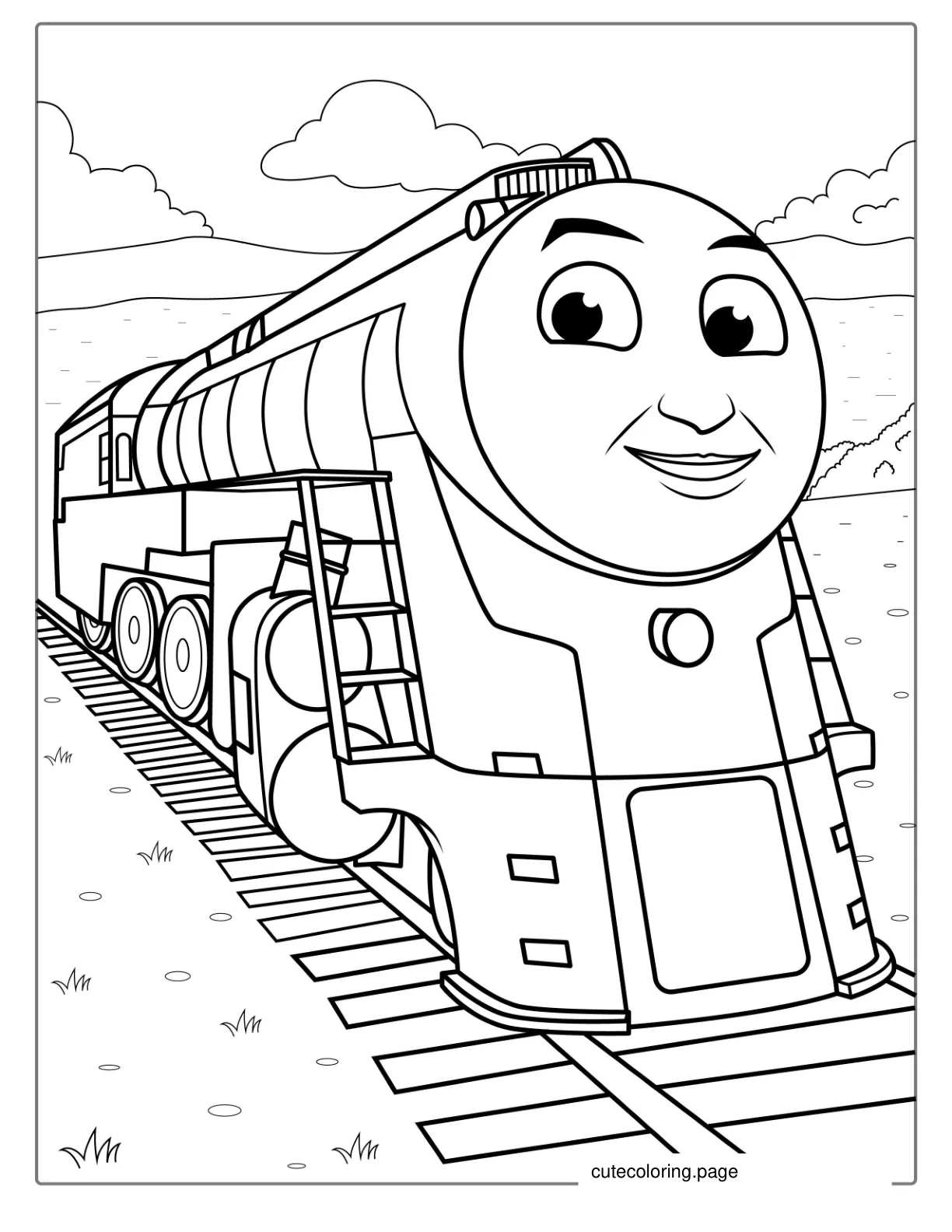 Connor The Train Coloring Page coloring page