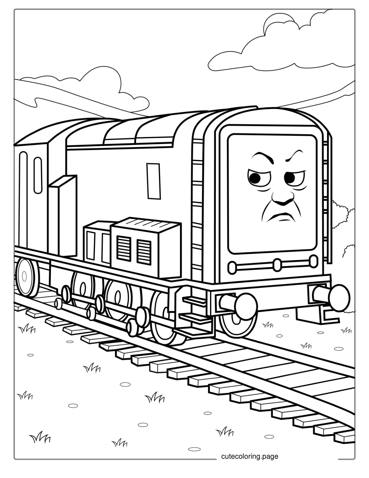 Diesel Train From Thomas And Friends To Color coloring page