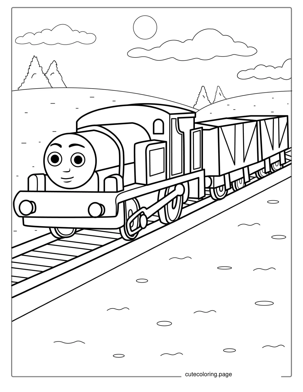 Easy Coloring Page Of Lady Thomas coloring page