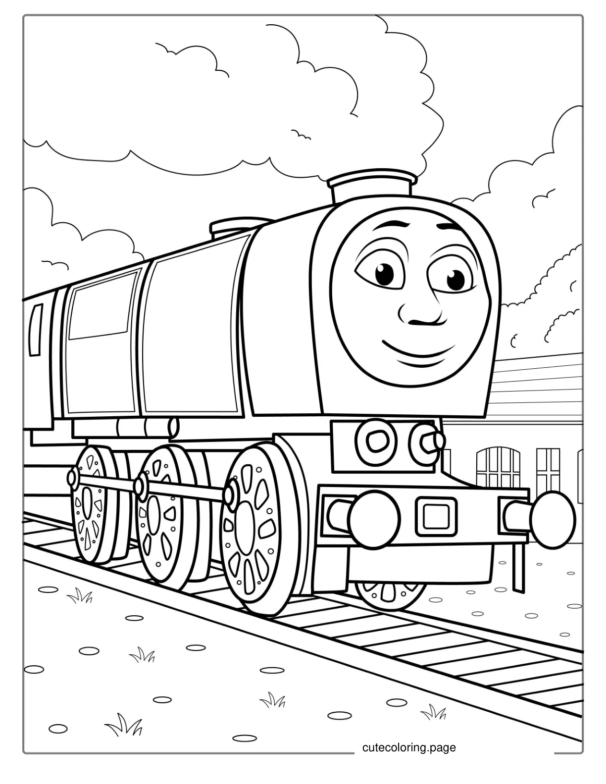 Neville The Train Coloring Sheet coloring page