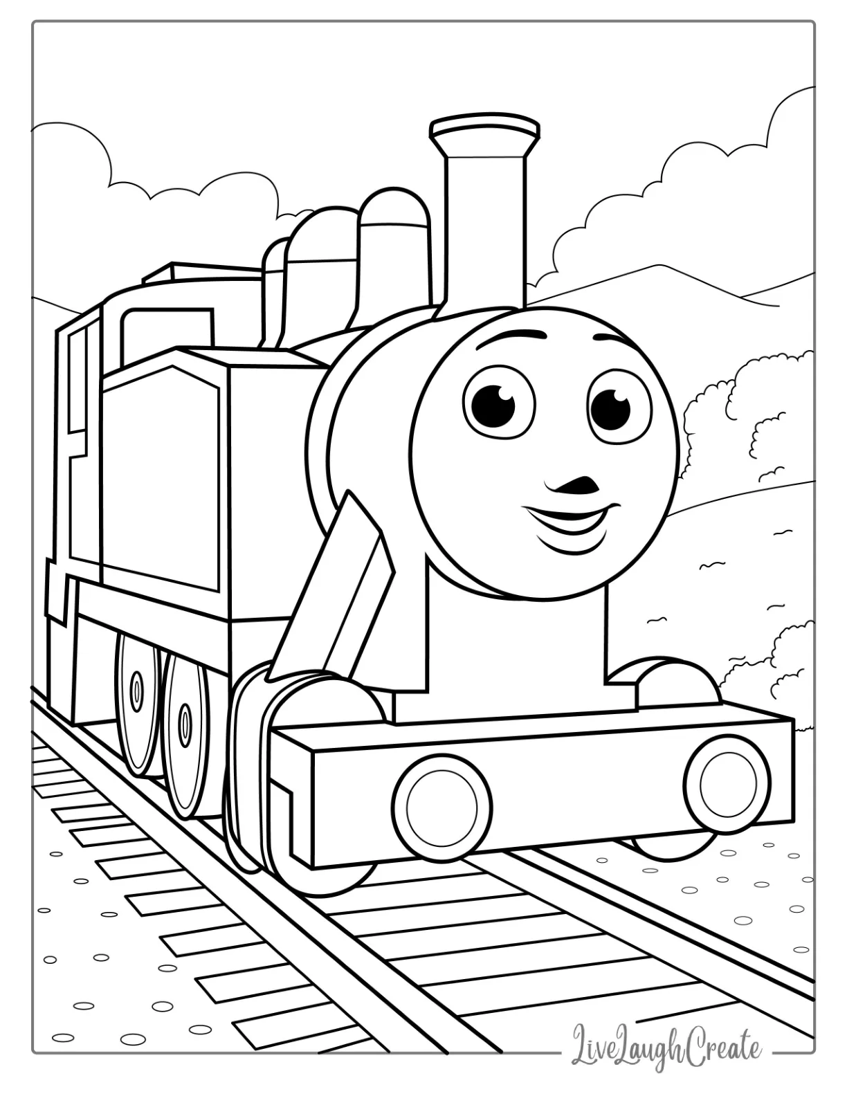 Rosie Girl Train From Thomas And Friends To Color coloring page