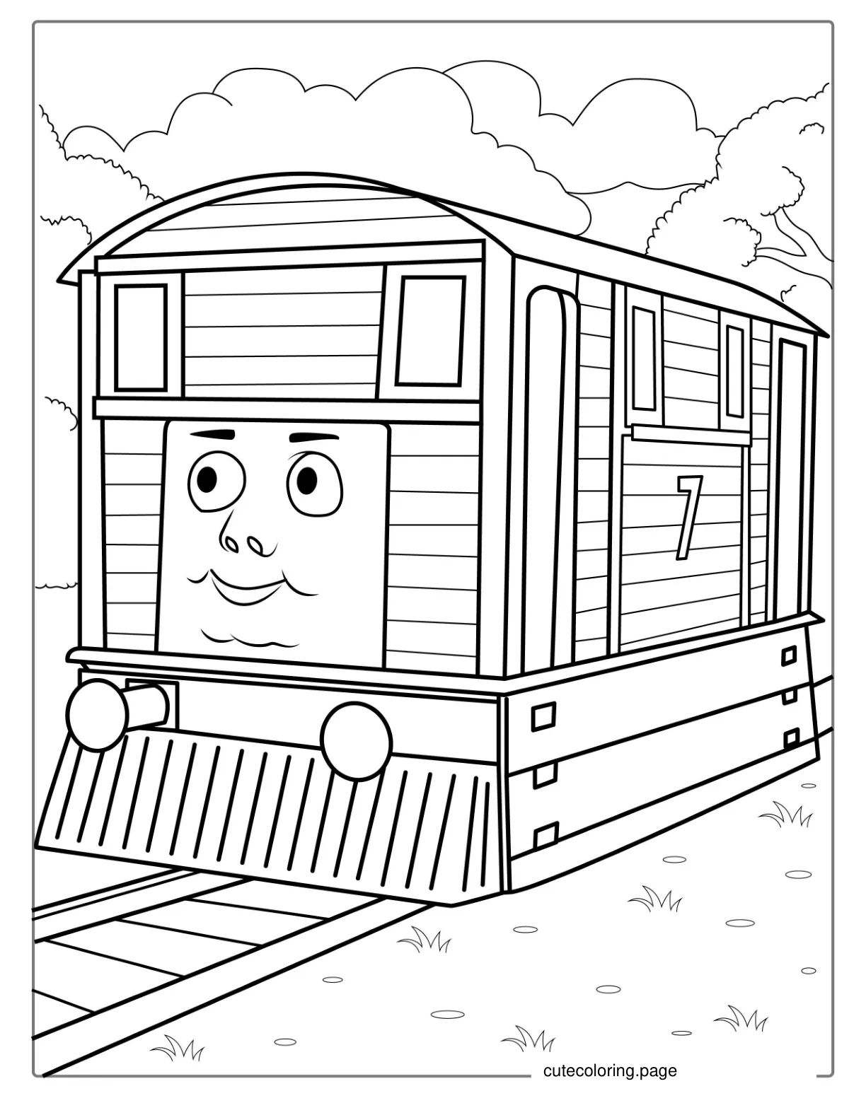 Toby The Train From Thomas And Friends coloring page