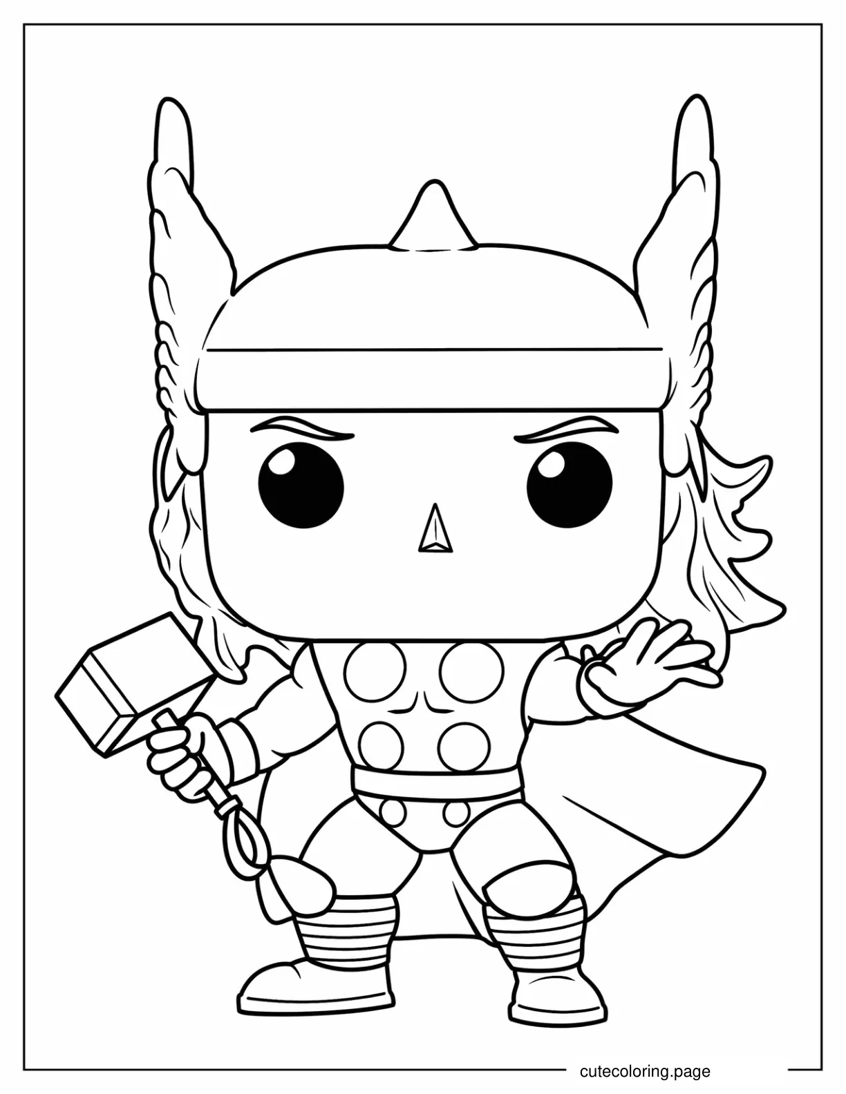 Funko Pop Thor To Color coloring page