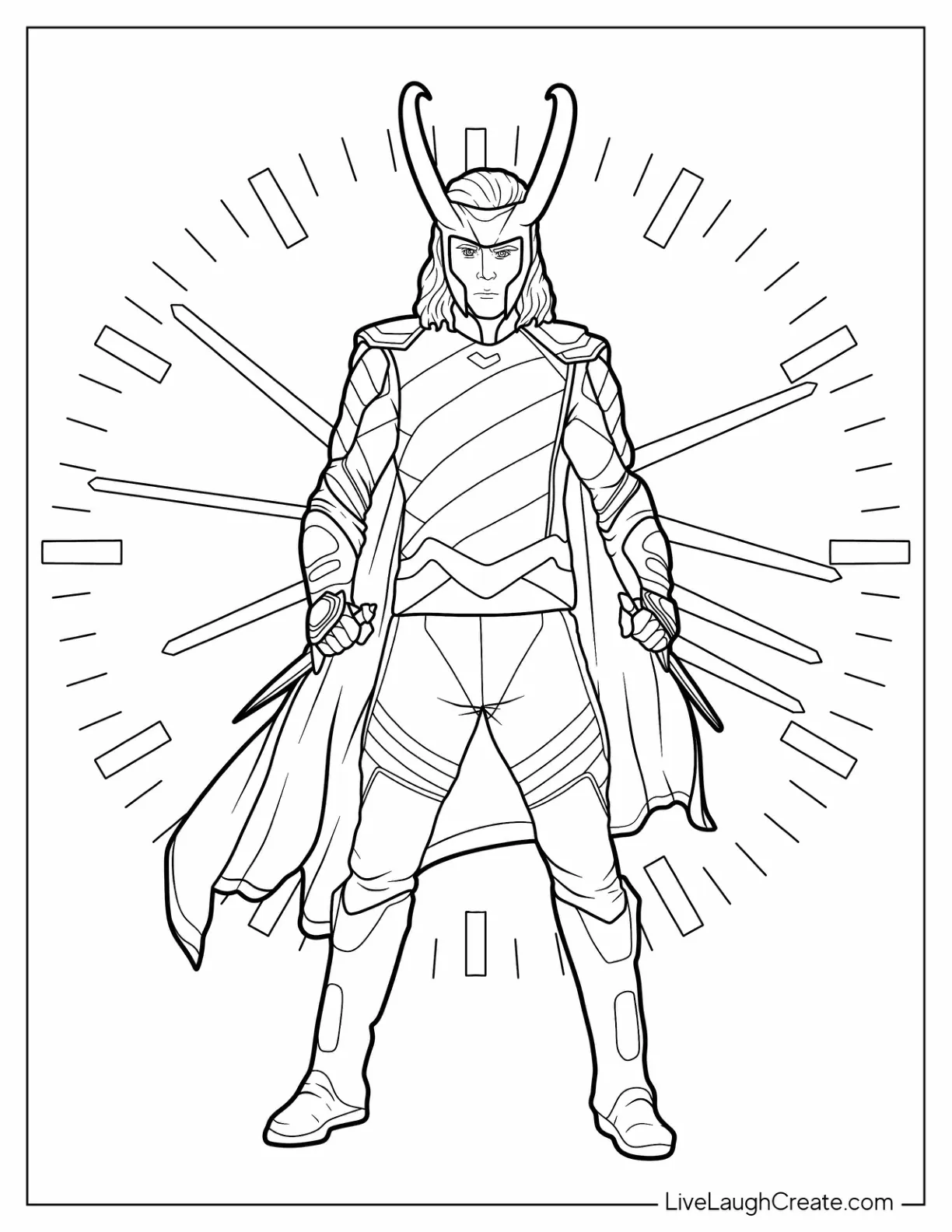 Loki Coloring Page coloring page