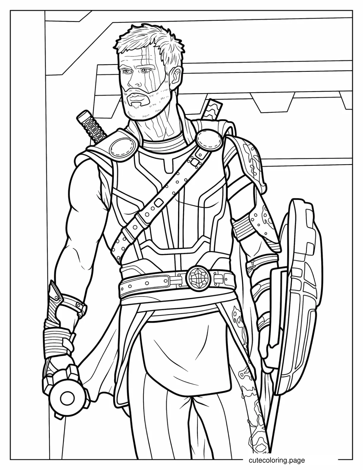 Thor Ragnarok Coloring Page coloring page