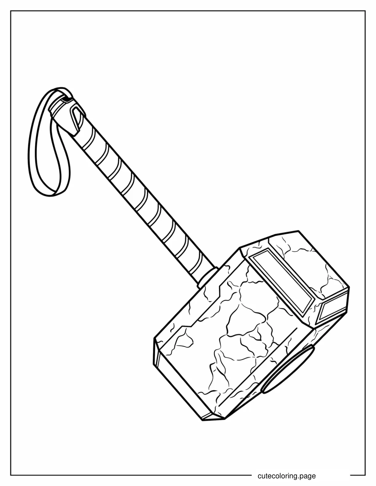 Thors Hammer To Color coloring page