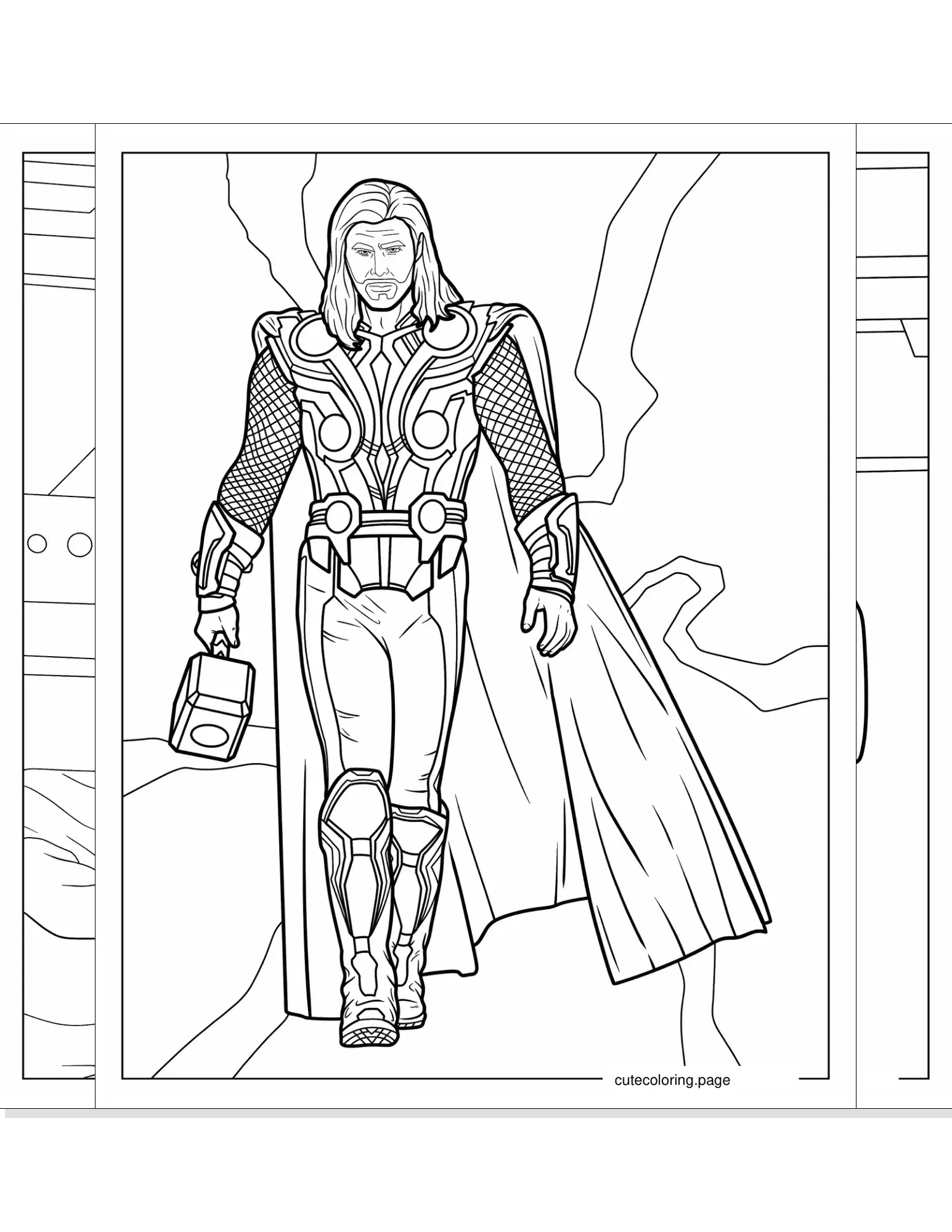 thor coloring pages coloring page