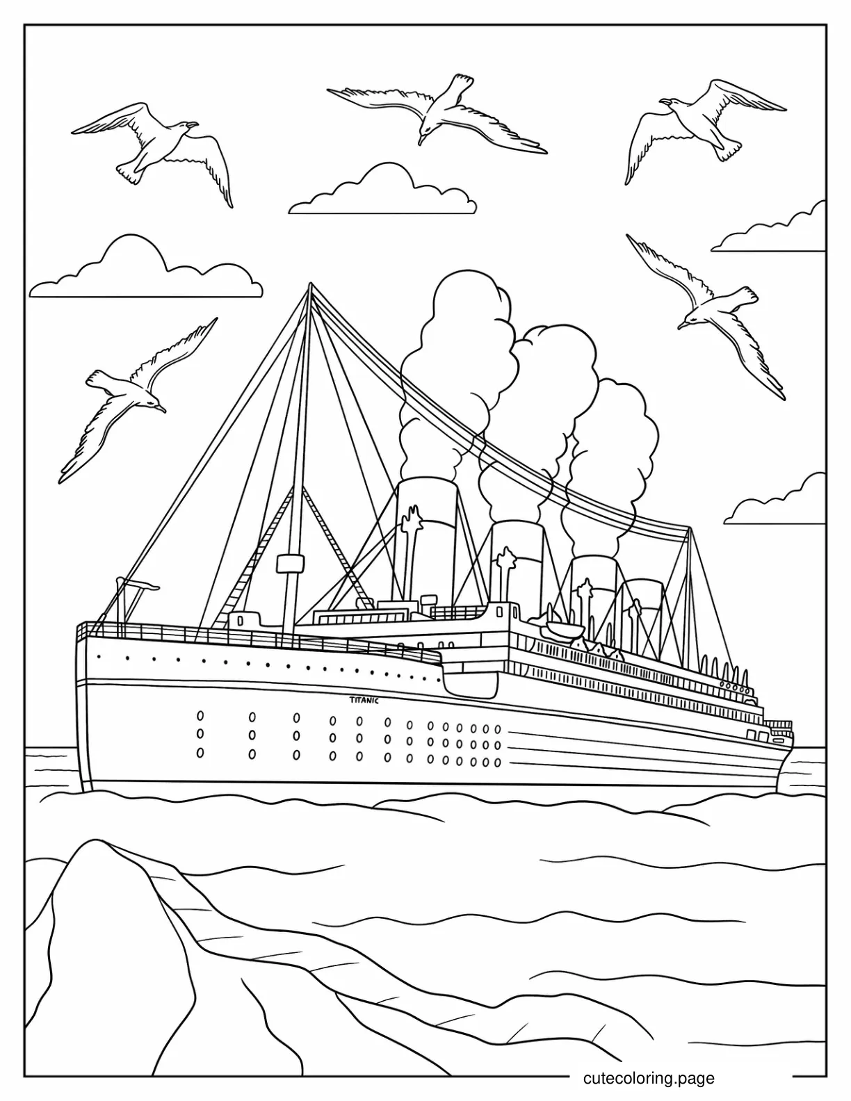 Coloring Page of Titanic_s Voyage coloring page