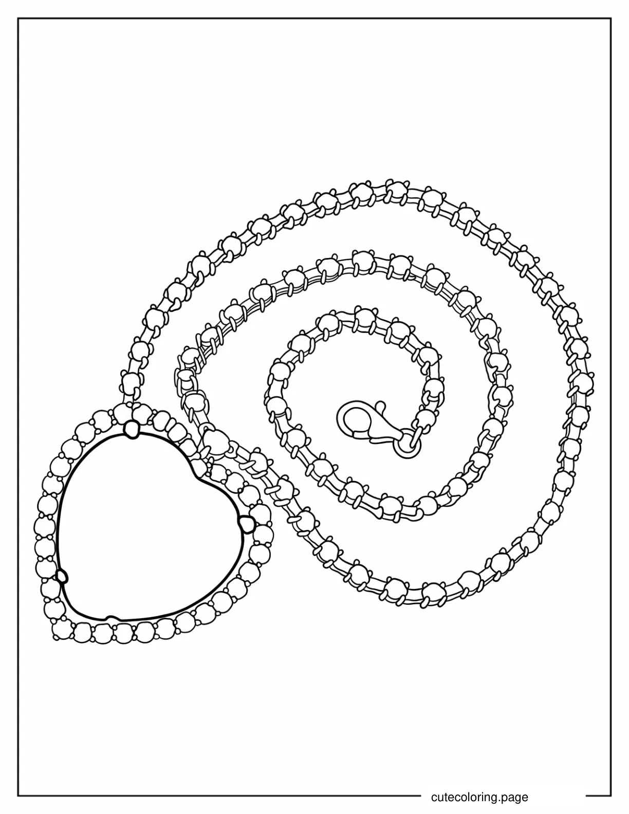 The Heart Of The Ocean Neckalce coloring page