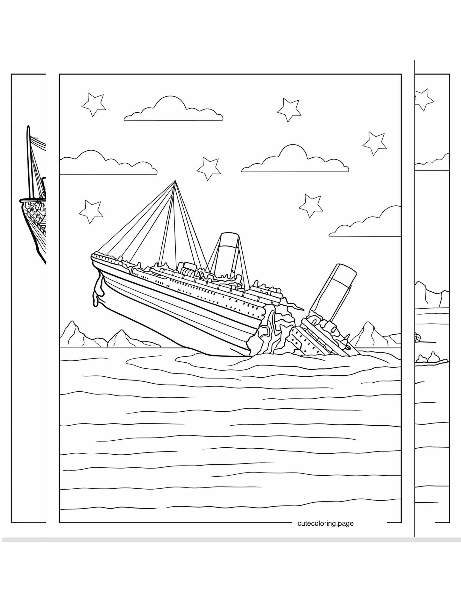 titanic coloring pages coloring page