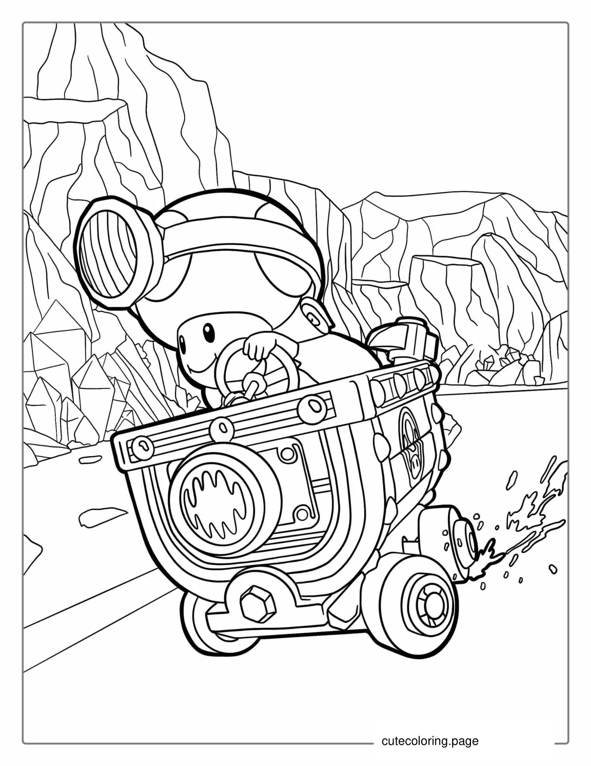 Captain Toad From Mario Kart To Color coloring page