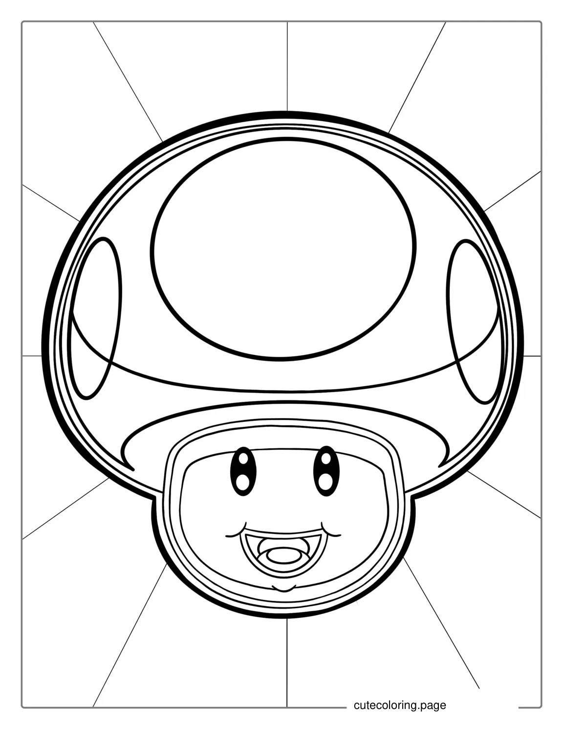 Easy Coloring Page Of Toad For Preschoolers coloring page