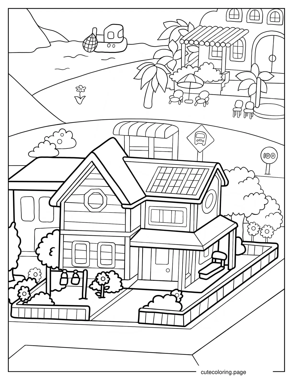 Toca Boca Bohemian House Coloring Sheet coloring page