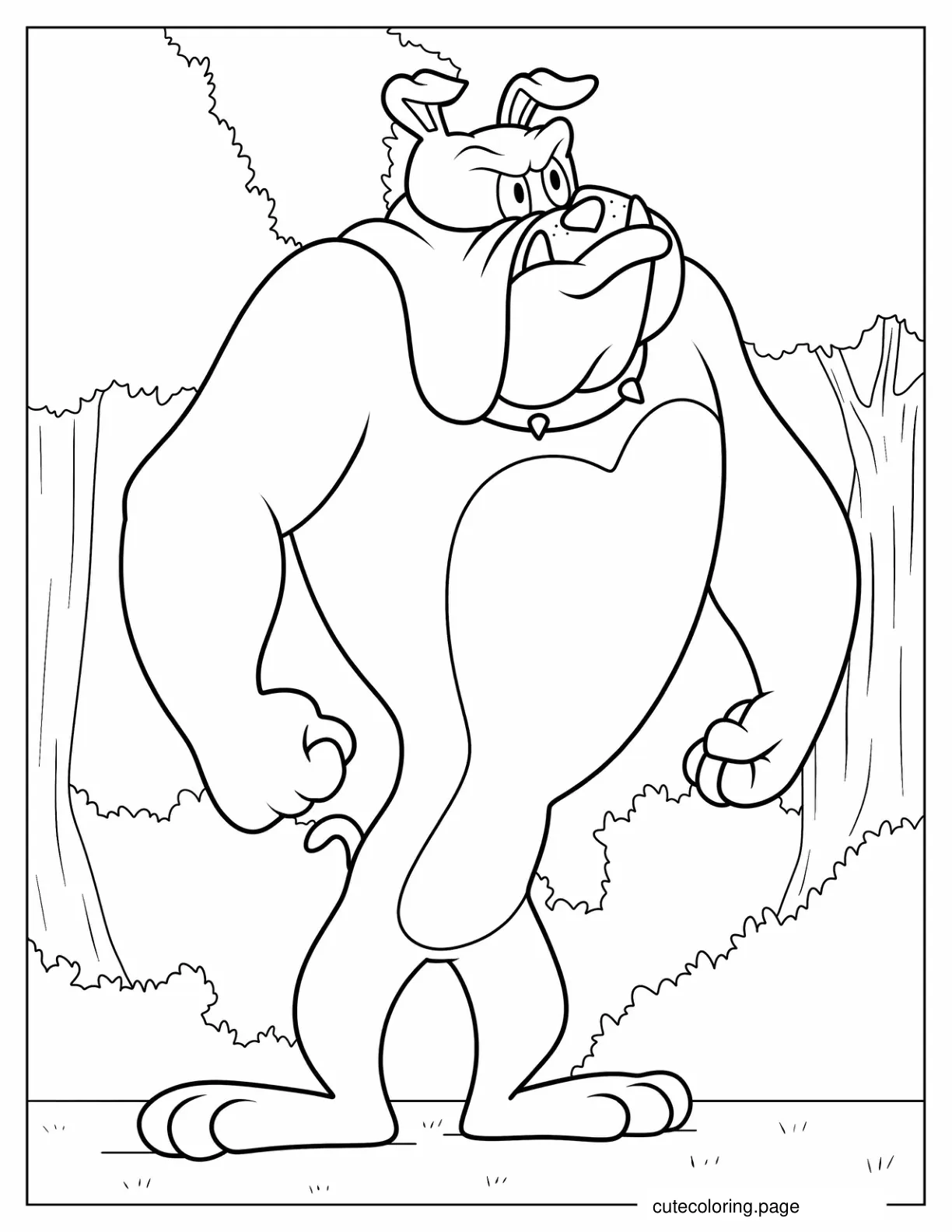 Outline of Spike for Kids to Color coloring page