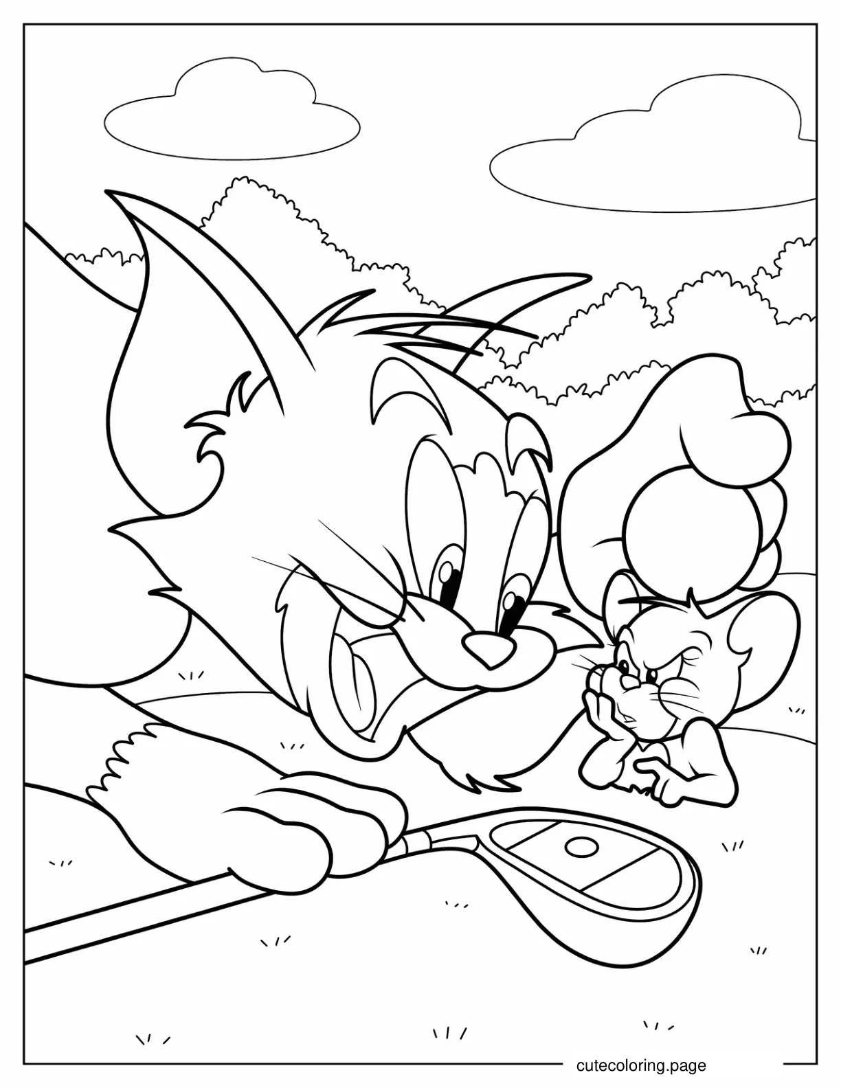 Tom and Jerry on Golf Corse coloring page