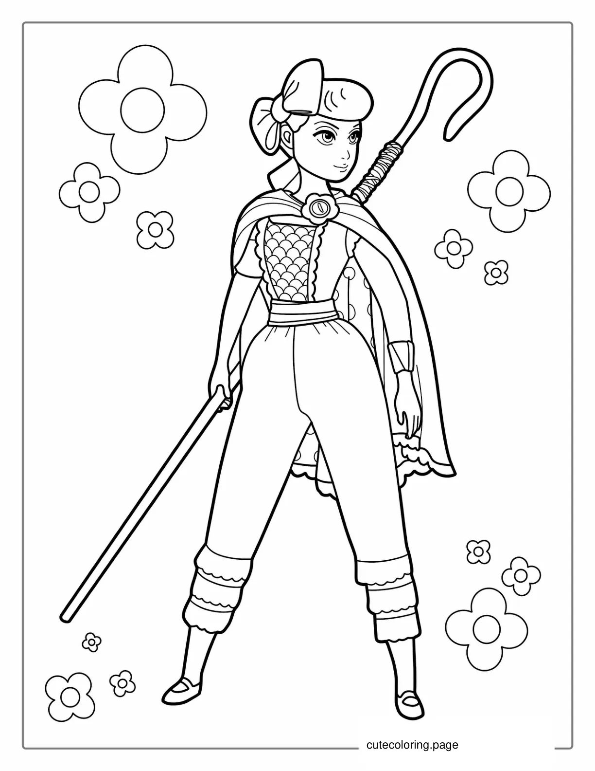 Bo Peep From Toy Story 4 To Color coloring page