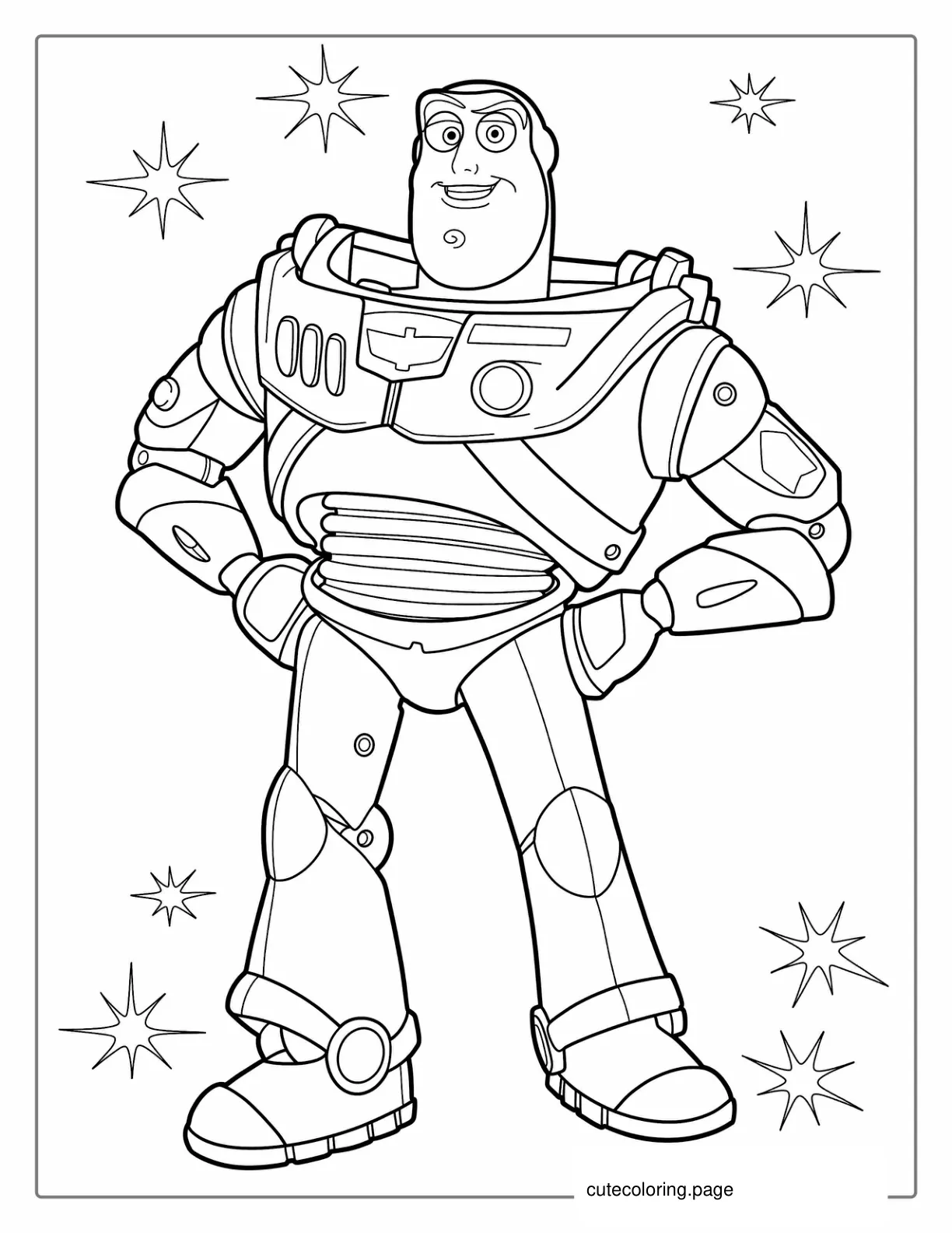 Buzz Lightyear Coloring Page For Kids coloring page