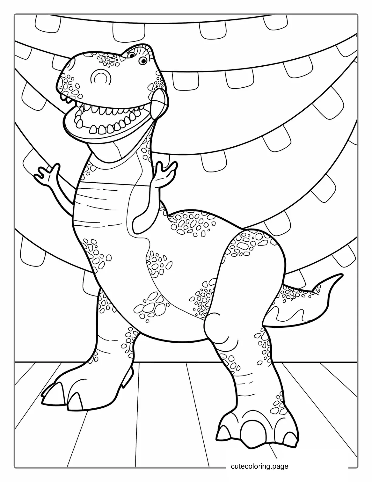 Coloring Page Of Rex The Dinosaur coloring page