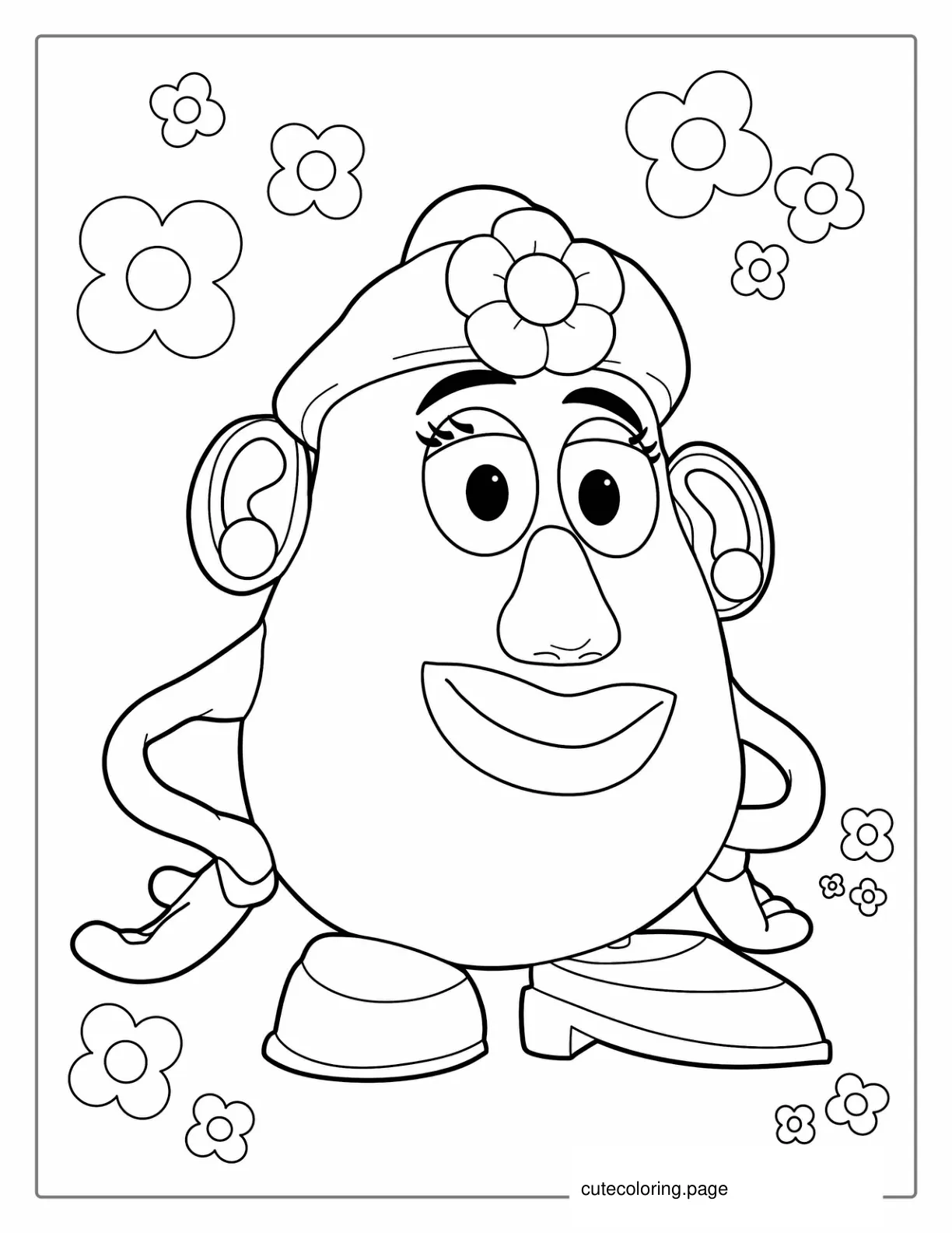 Mrs Potato Head Coloring Page coloring page