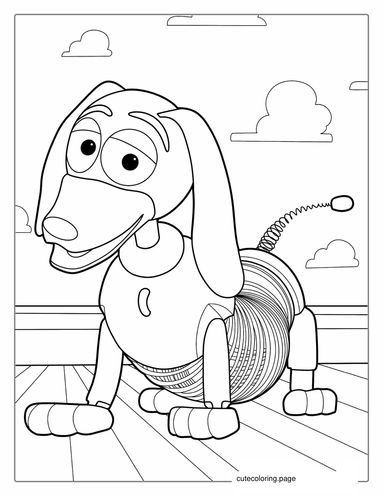 Slinky Dog From Toy Story Coloring Picture coloring page