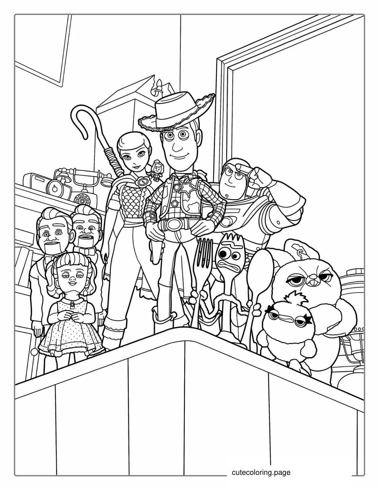 Toy Story 4 Coloring Page coloring page