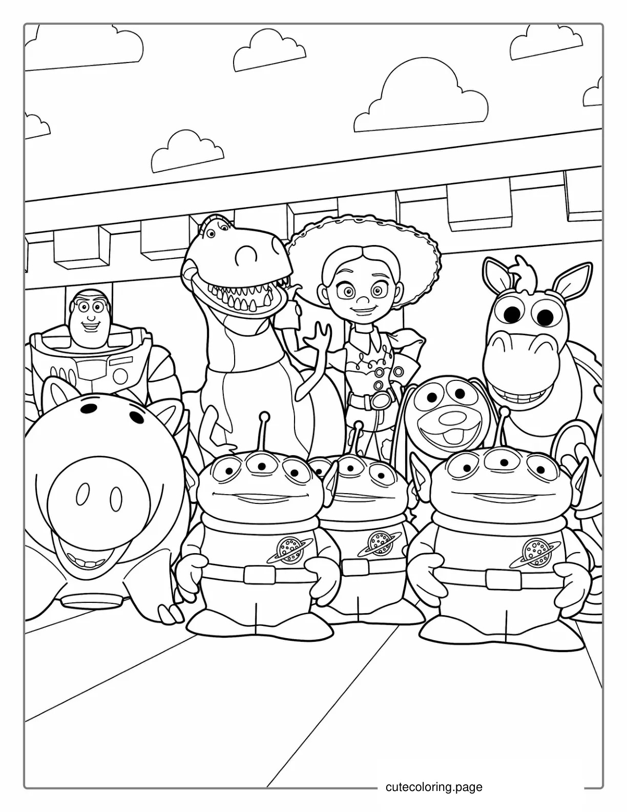 Toy Story Characters Coloring Page coloring page