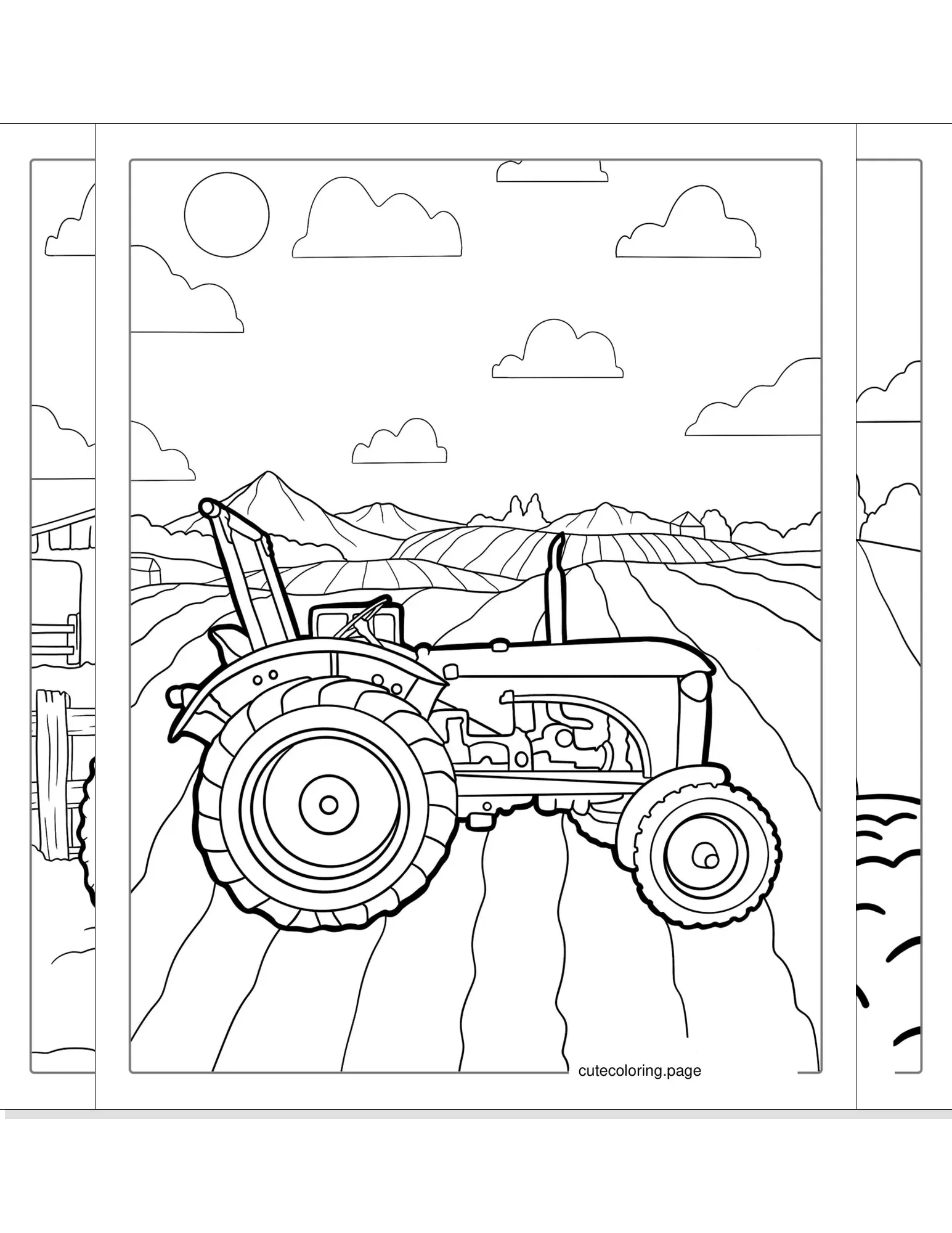 tractor coloring pages coloring page