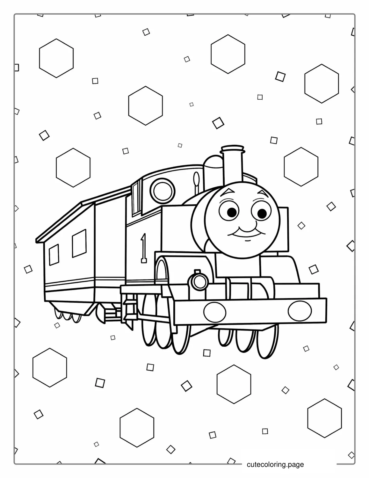 Coloring Sheet Of Thomas The Tank Engine coloring page