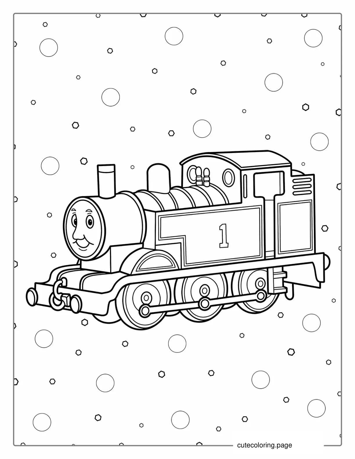 Detailed Thomas The Train To Color coloring page