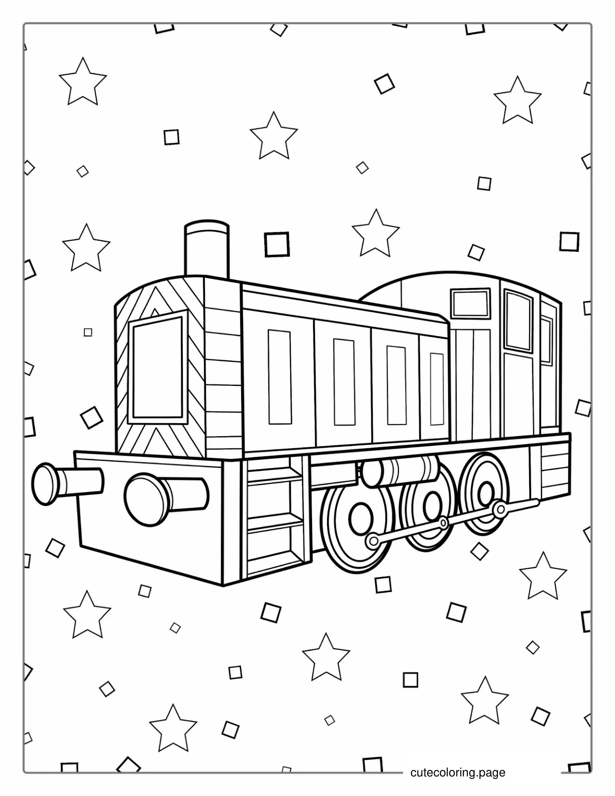 Diesel Train To Color coloring page