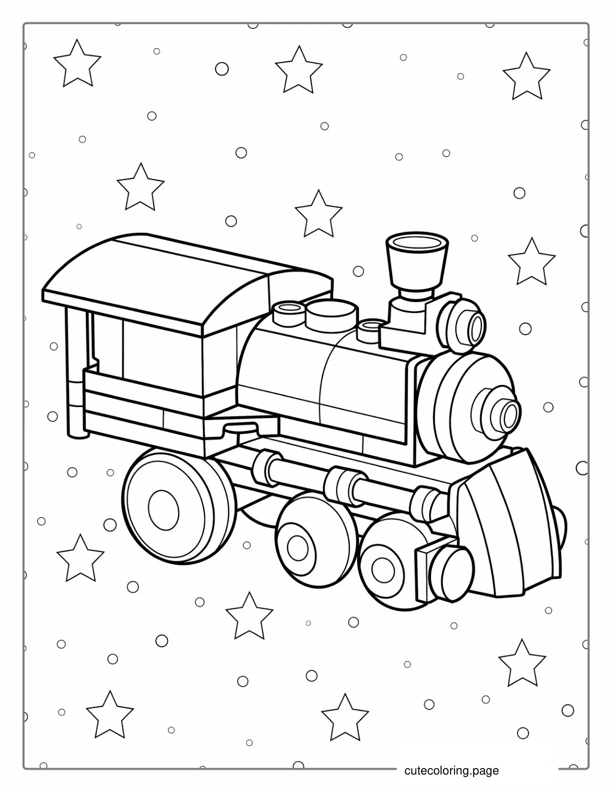 Lego Train Coloring Page For Kids coloring page