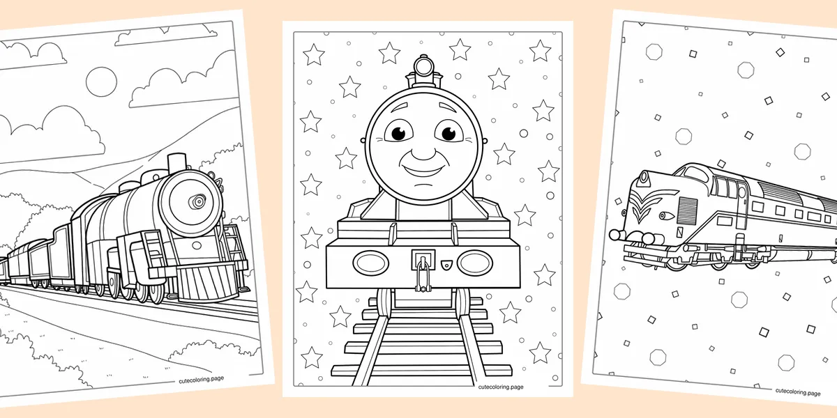 train-coloring-pages