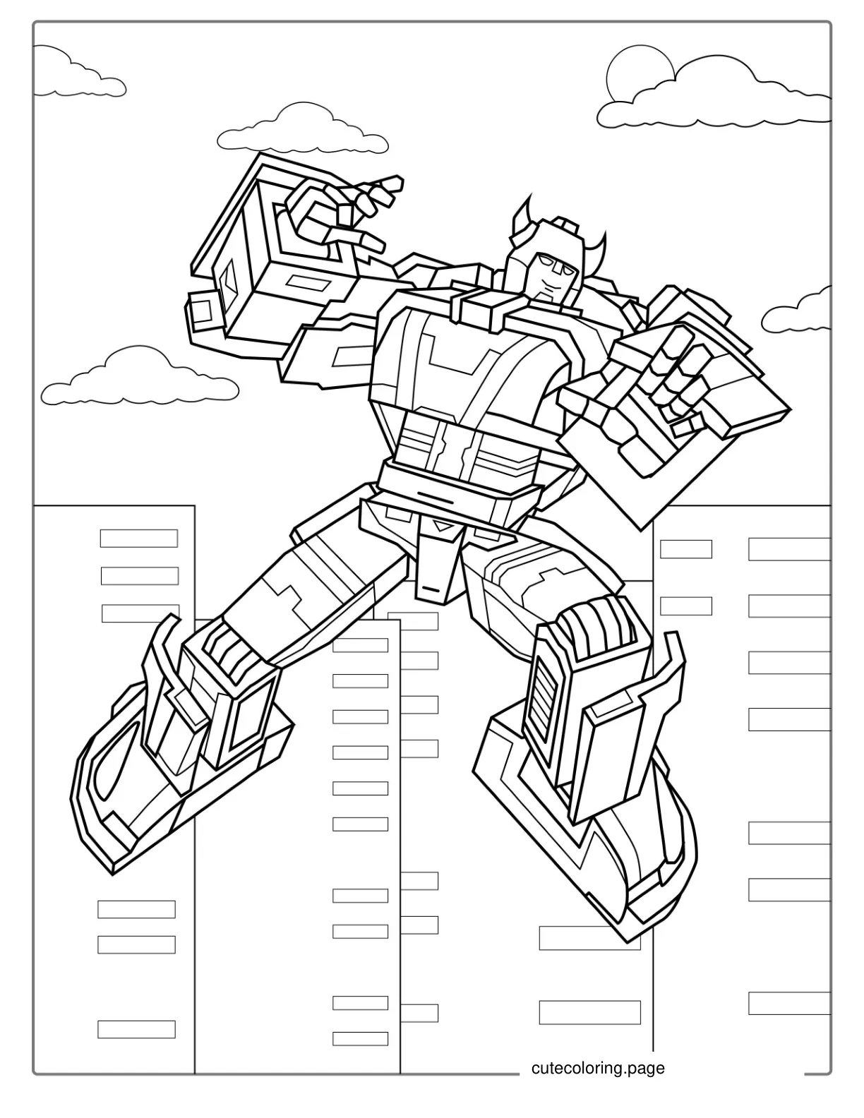 Coloring Page Of Bumblebee Transformer coloring page