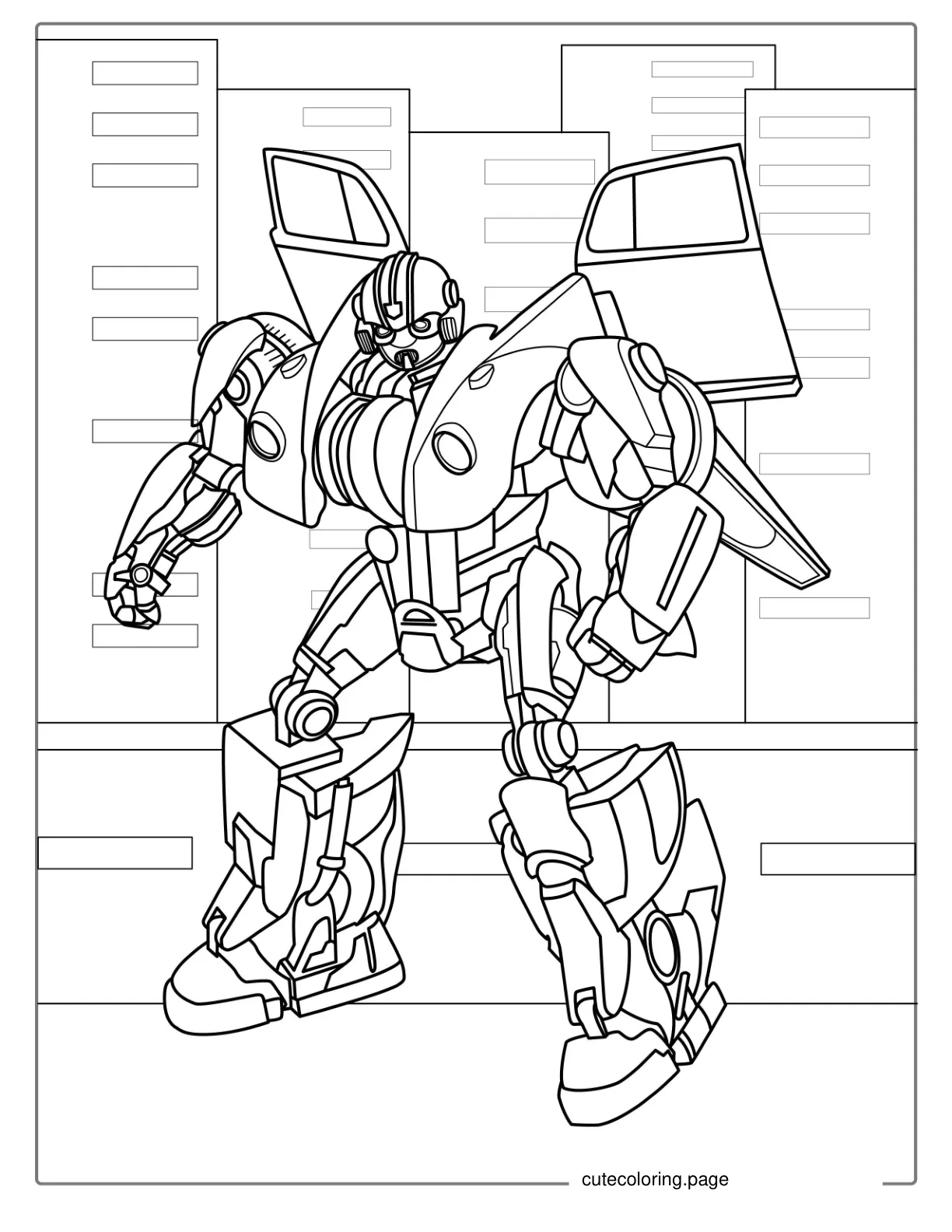 Coloring Page Of Bumblebee Transformer1 coloring page