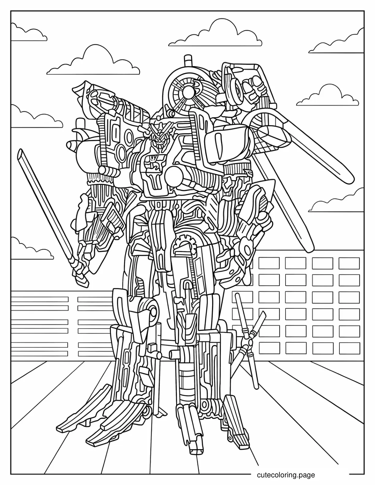 Coloring Sheet Of Transformers Blackout coloring page