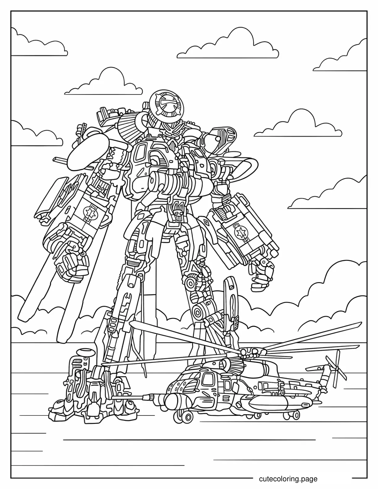 Detailed SS08 Stealth Transformer To Color coloring page