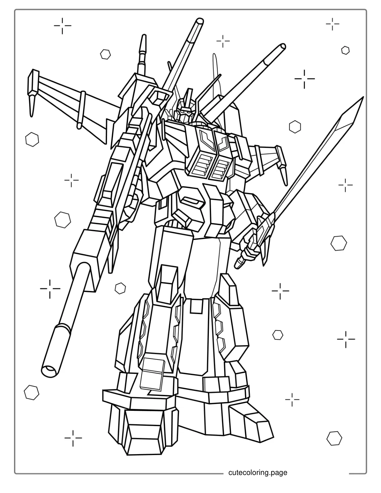 Jetfire Transformer Coloring Page coloring page