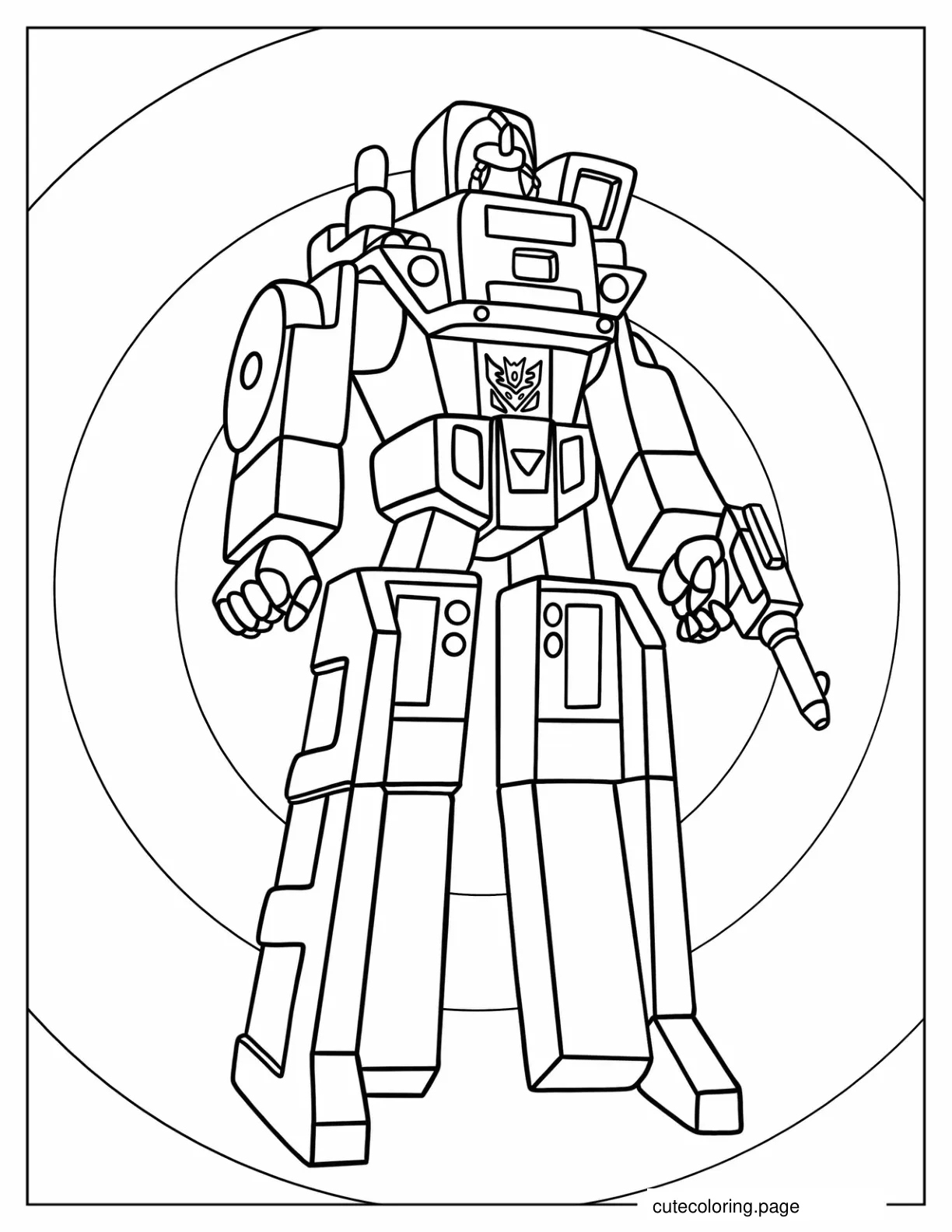 Long Haul Autobot Form For Kids coloring page