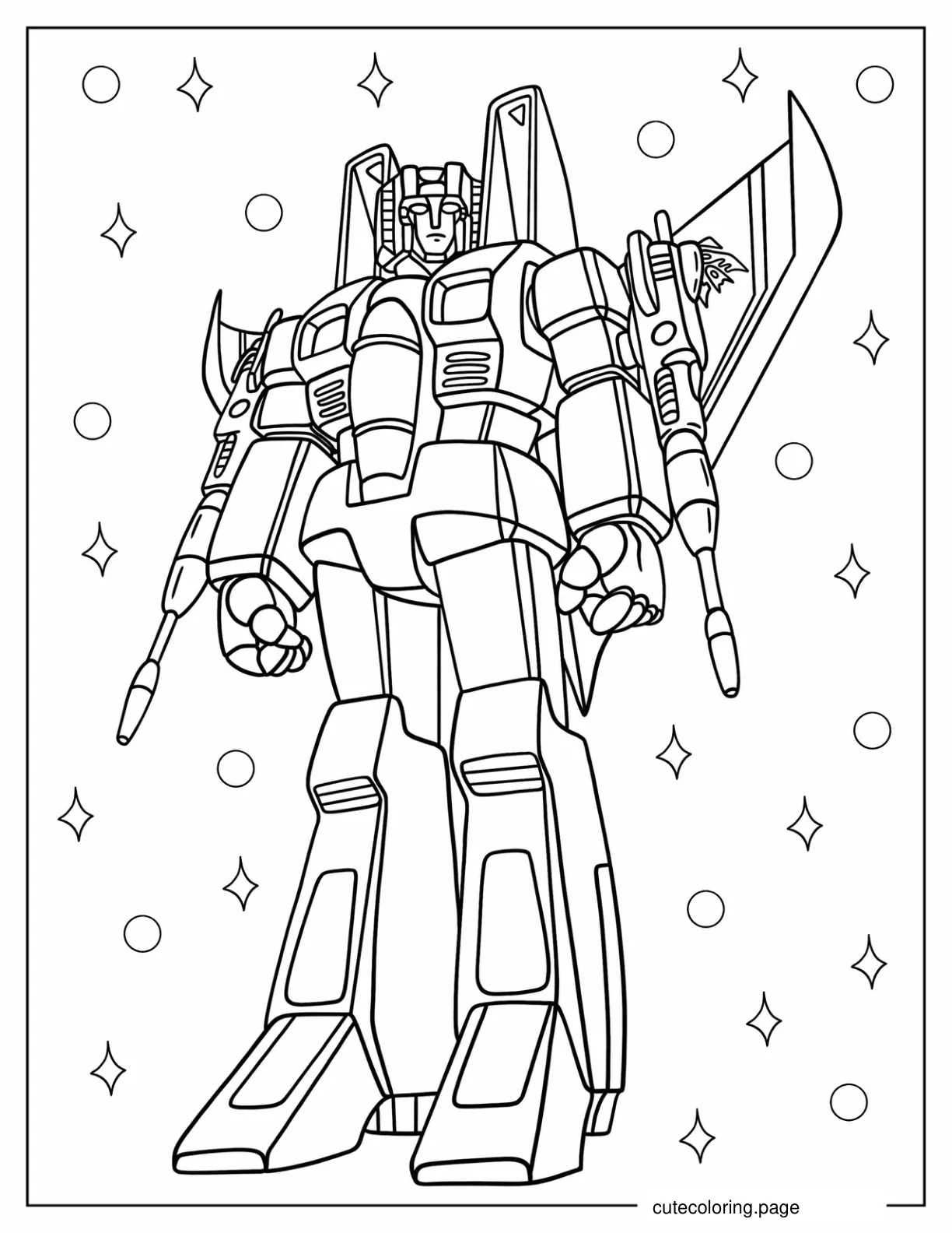 Lord Starscream From Transformers Cartoon coloring page