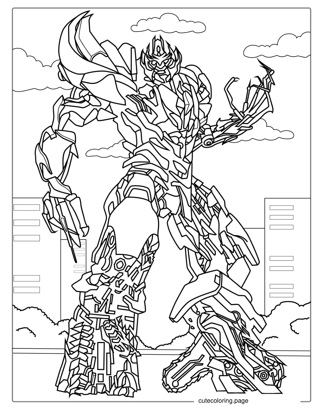 Megatron Coloring Sheet coloring page